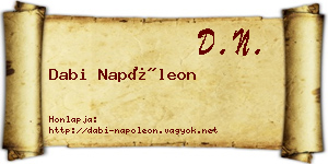 Dabi Napóleon névjegykártya